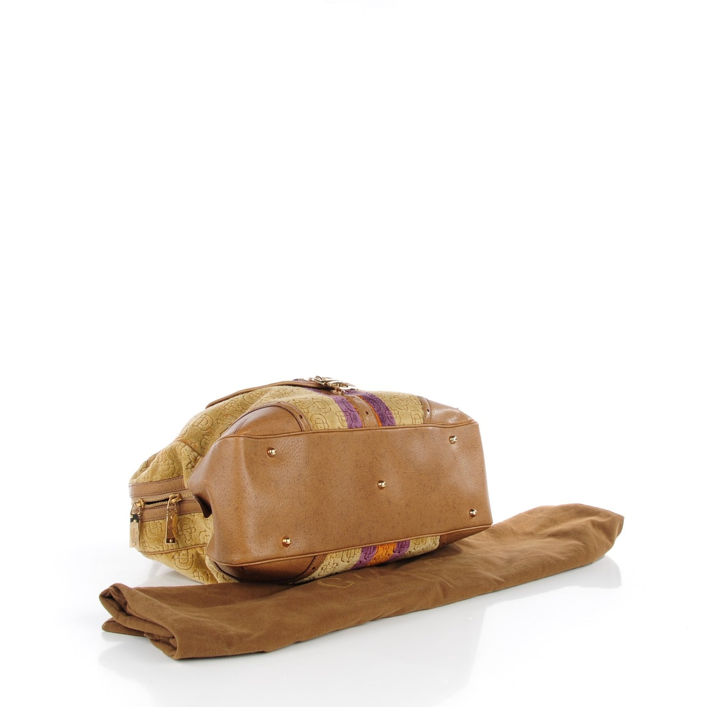 Velour Glam Tote Brown