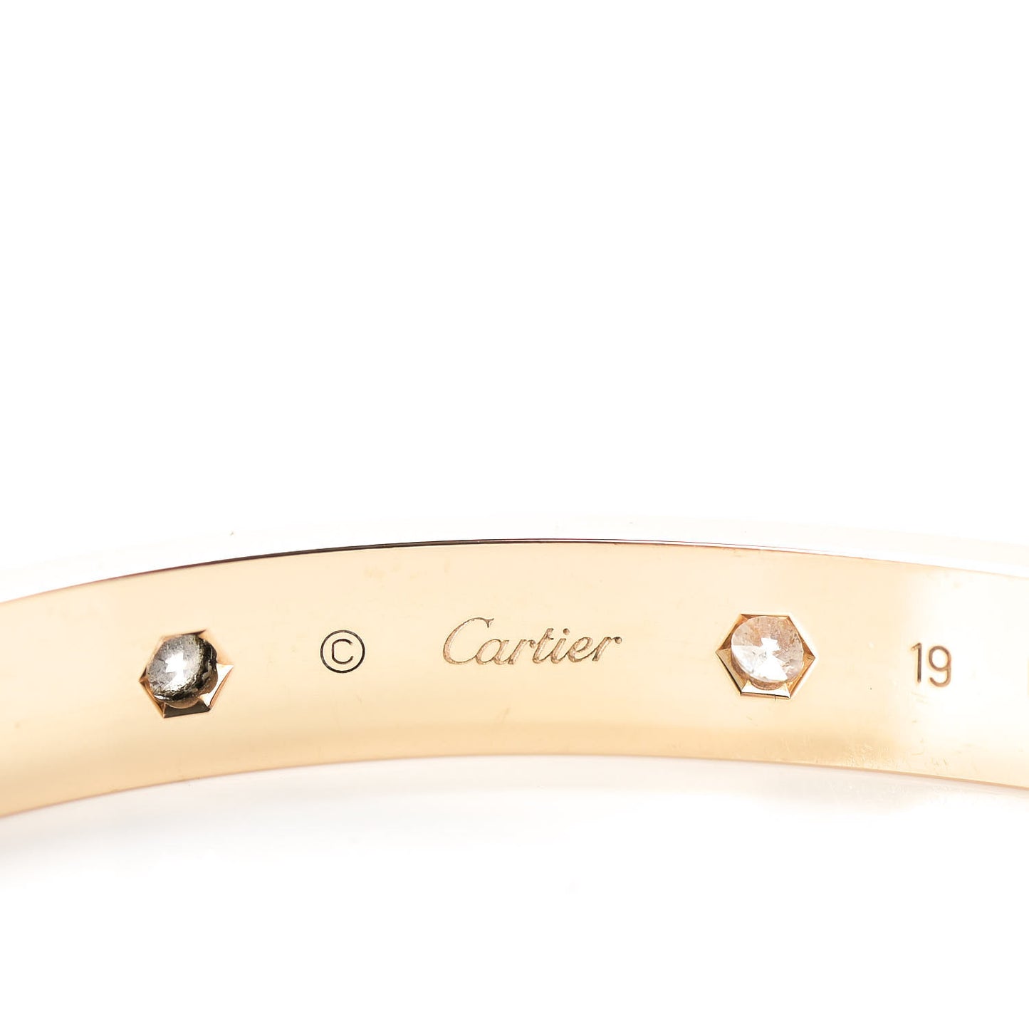 18K Yellow Gold 10 Diamond LOVE Bracelet 19