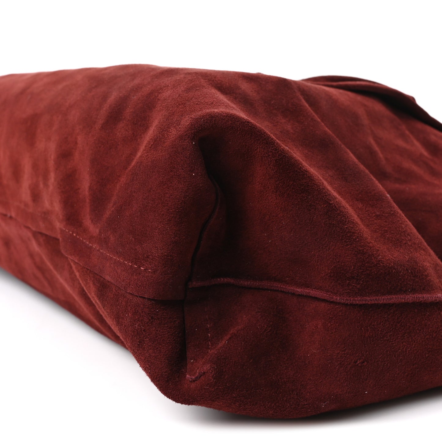 Suede Bindle Bag Burgundy