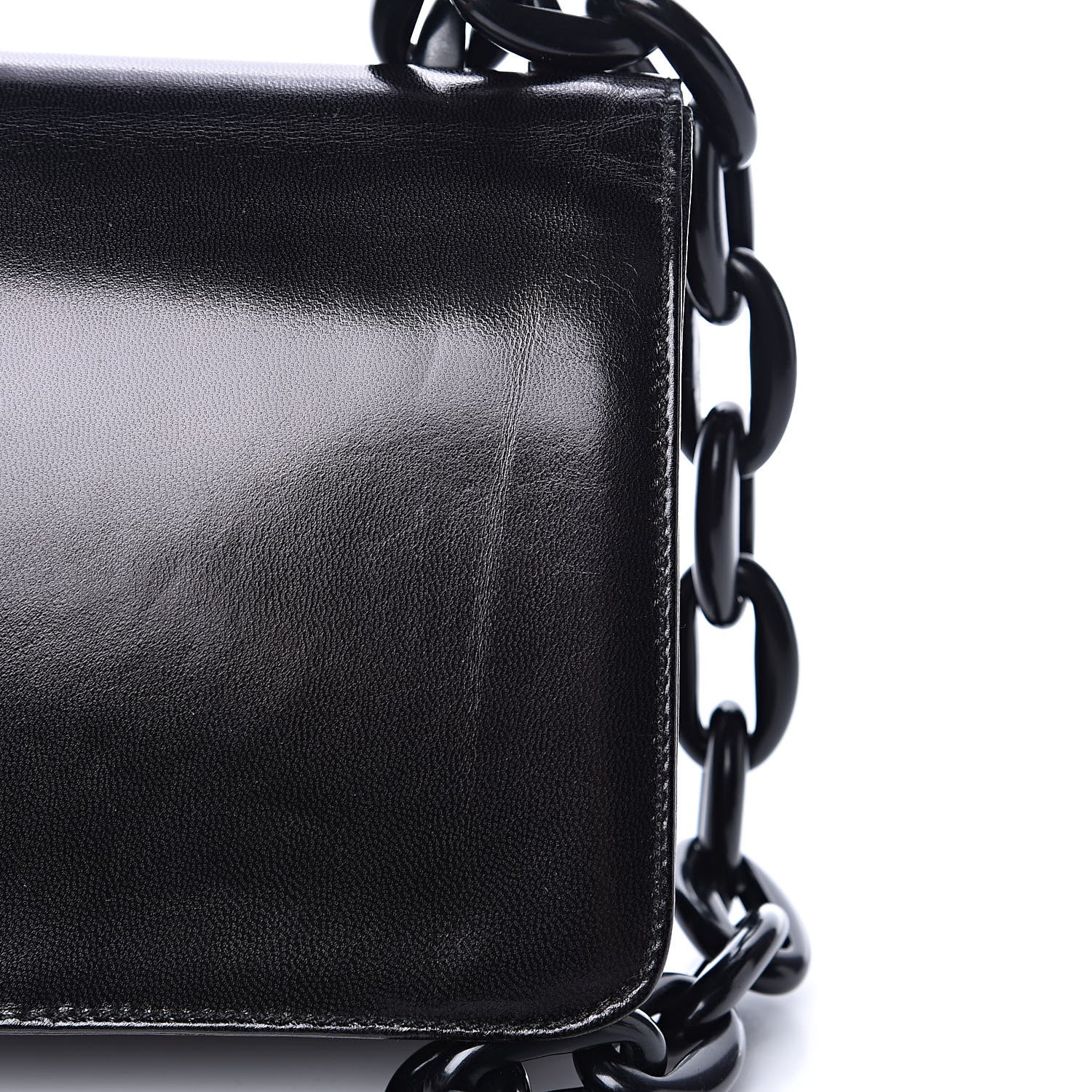 Prada Goatskin Swing Chain Shoulder Bag Black 10 of 12
