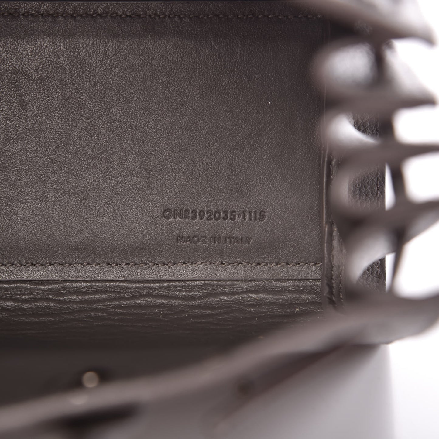 Grained Calfskin Nano Sac De Jour Fog
