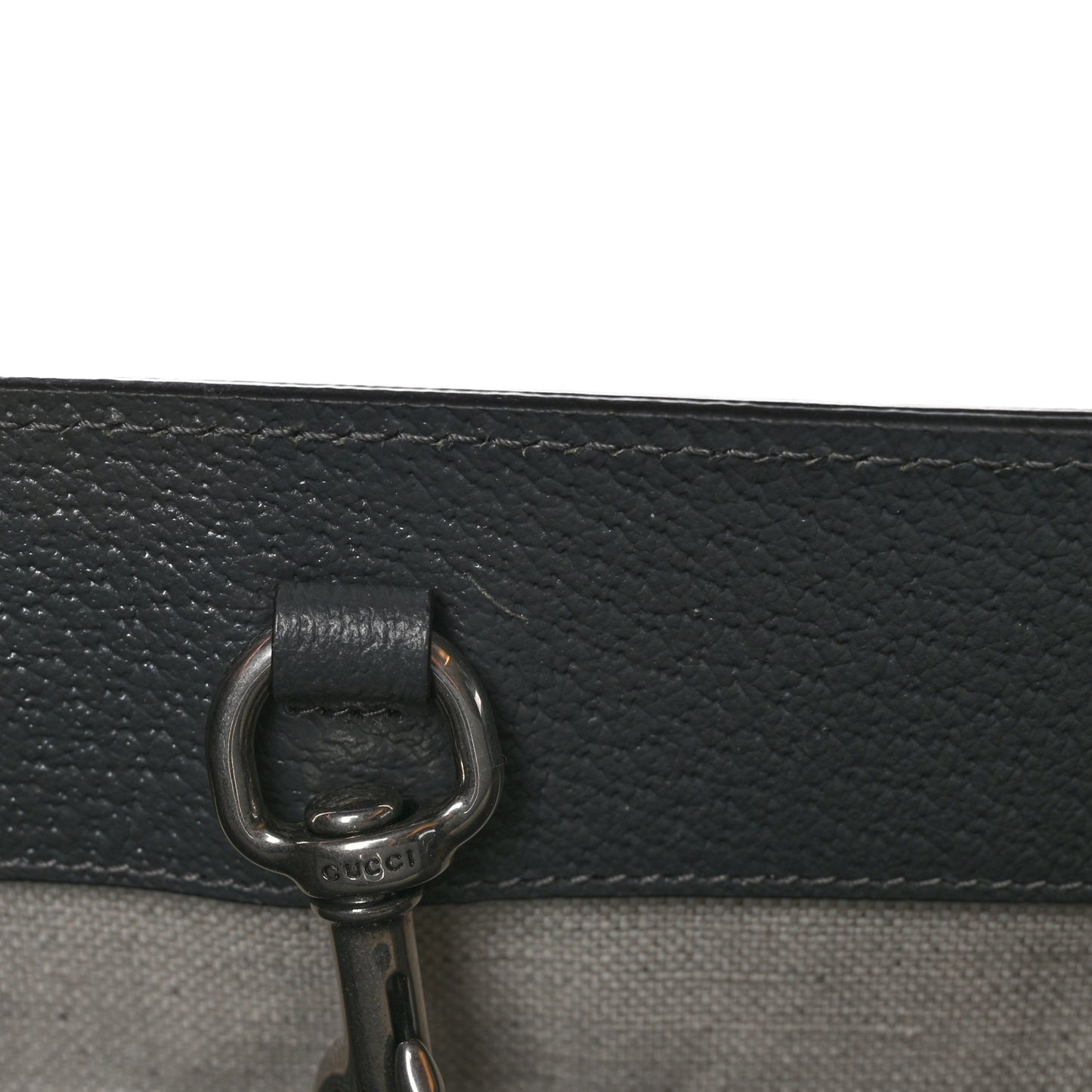 GG Supreme Monogram Textured Dollar Calfskin Medium Ophidia Tote Grey Black Graphite Grey
