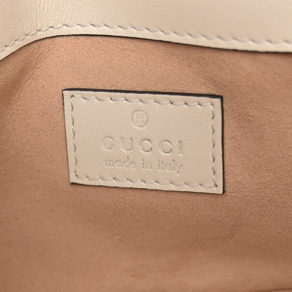 Gucci Calfskin Matelasse Monochrome GG Marmont Chain Belt Bag Mystic White 6 of 11