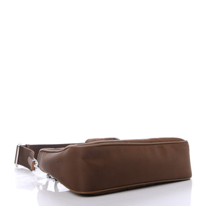 Prada Tessuto Nylon Saffiano Re-Edition 2005 Shoulder Bag Cacao 4 of 8