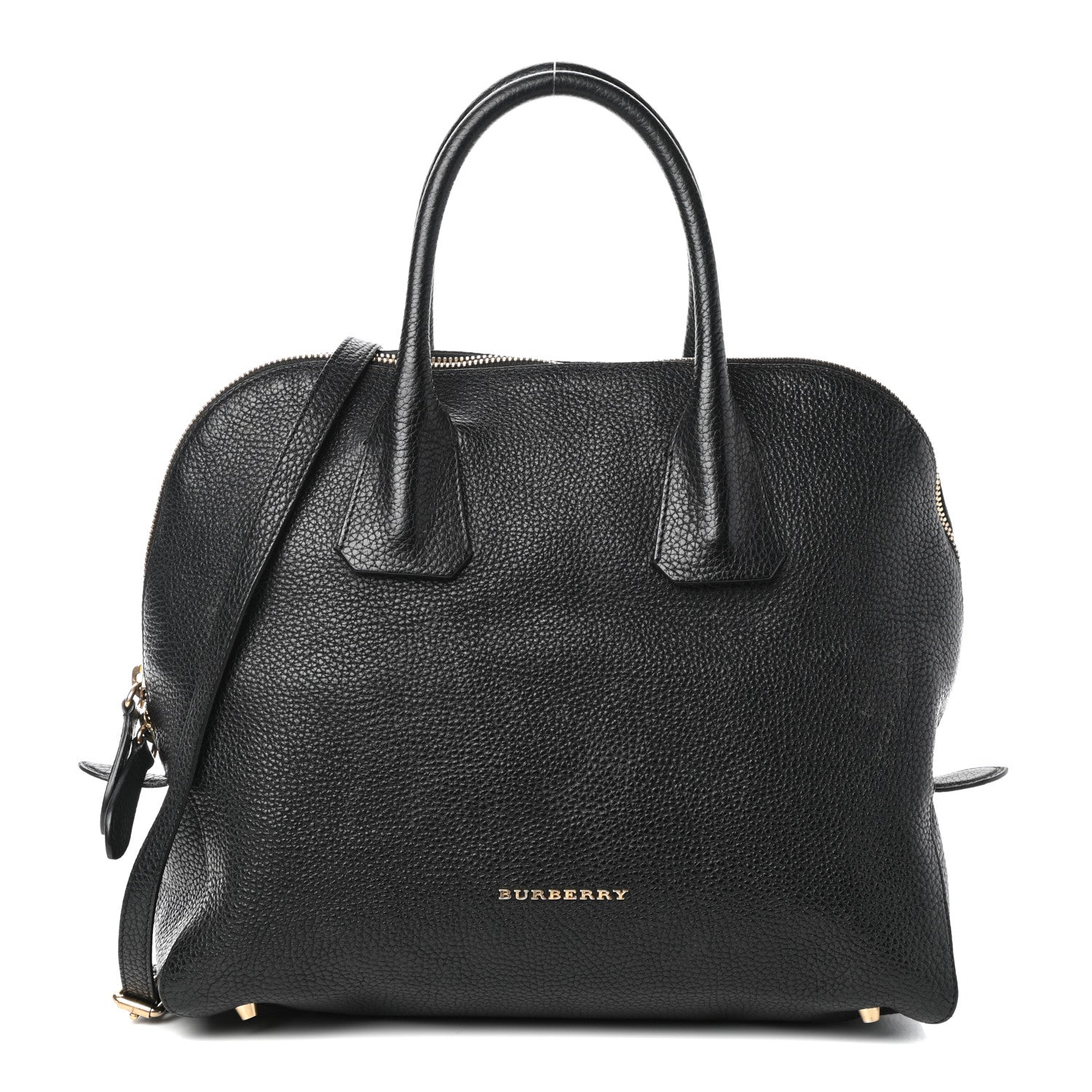Burberry London Grainy Calfskin Small Greenwood Bowling Bag Black 1 of 9