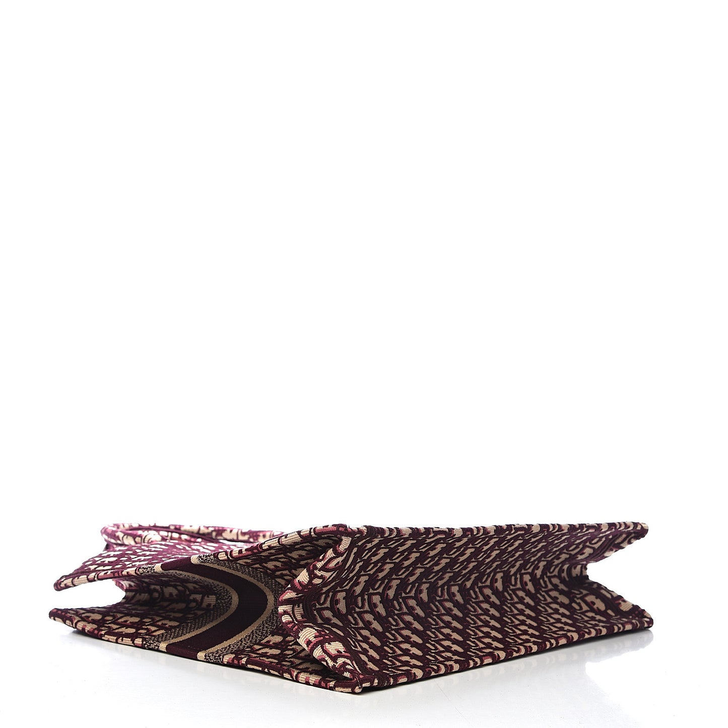 Oblique Large Book Tote Burgundy Multicolor