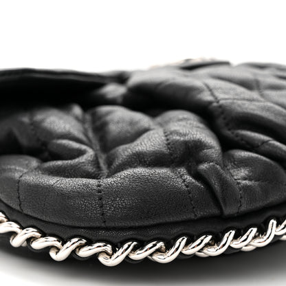 Chanel Washed Lambskin Quilted Medium Chain Around Messenger Black 9 of 11