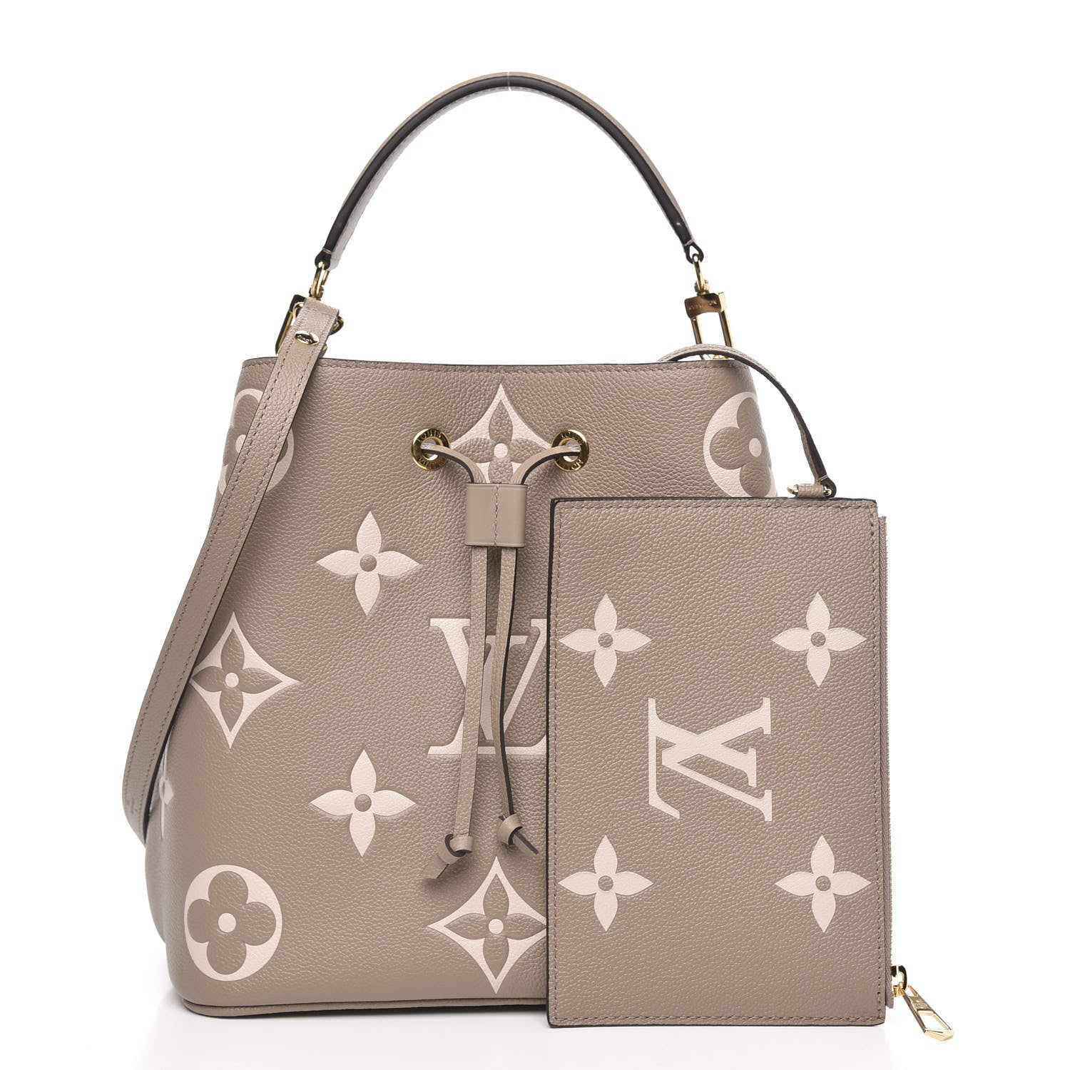 Louis Vuitton Empreinte Monogram Giant Neonoe MM Tourterelle Creme 3 of 10