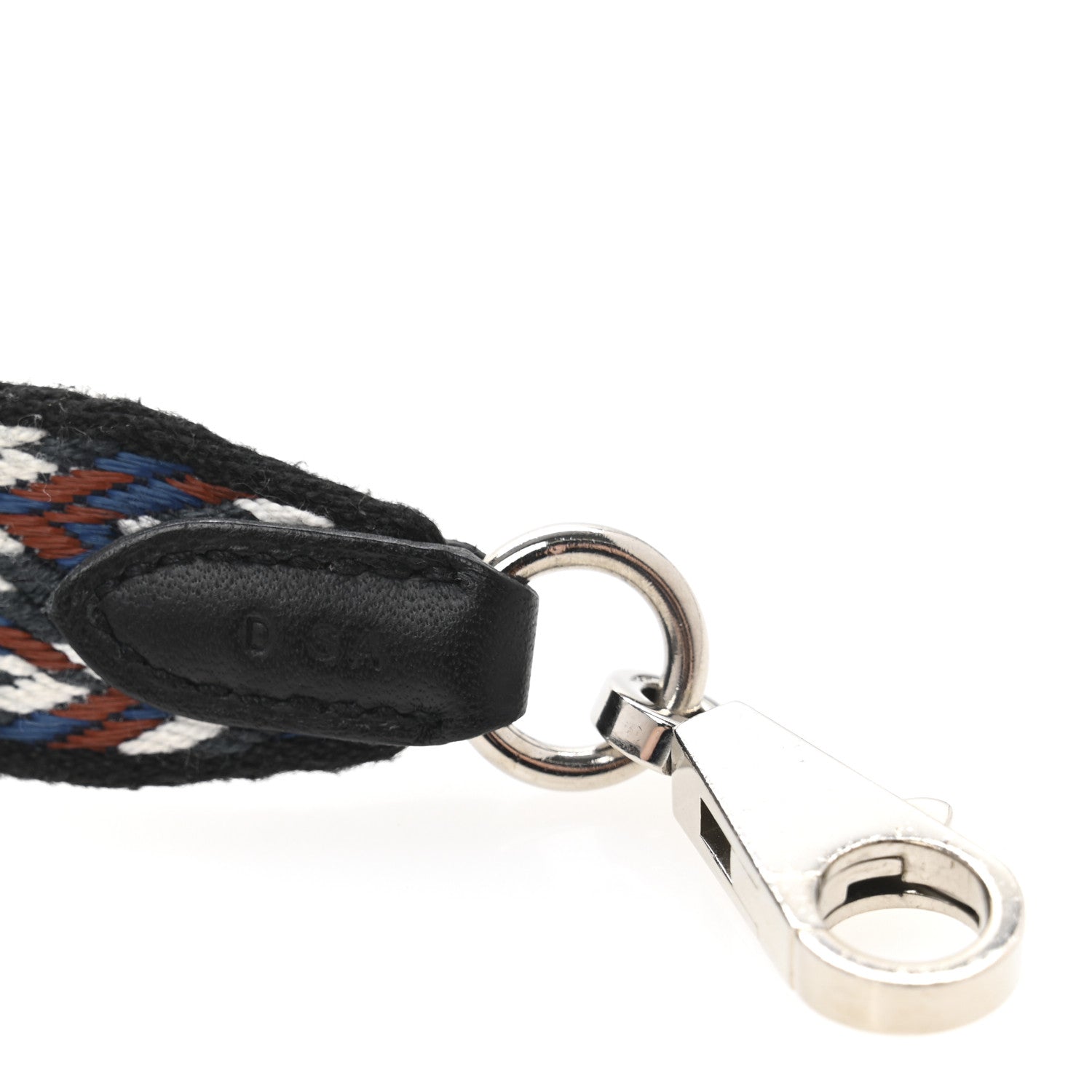 Hermes Toile Swift 25mm Sangle ZigZag Shoulder Strap Black White Deep Blue 5 of 6