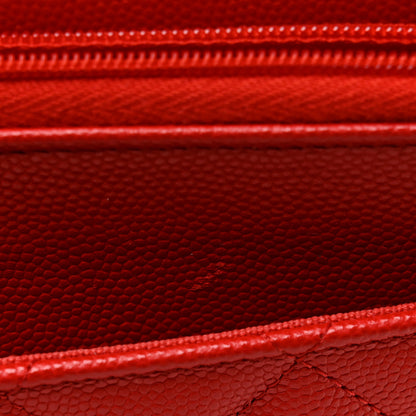 Chanel Caviar Quilted Wallet On Chain WOC Red 12 of 12
