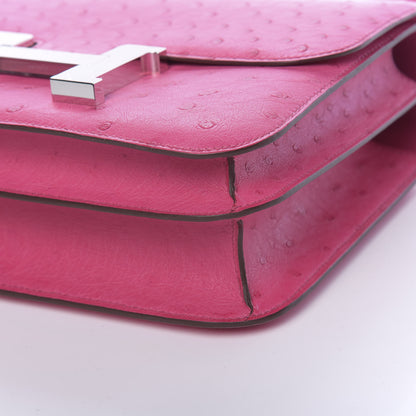 Hermes Ostrich Constance 24 Rose Tyrien 10 of 11