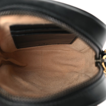 Gucci Calfskin Matelasse Mini GG Marmont Crossbody Bag Black 5 of 9