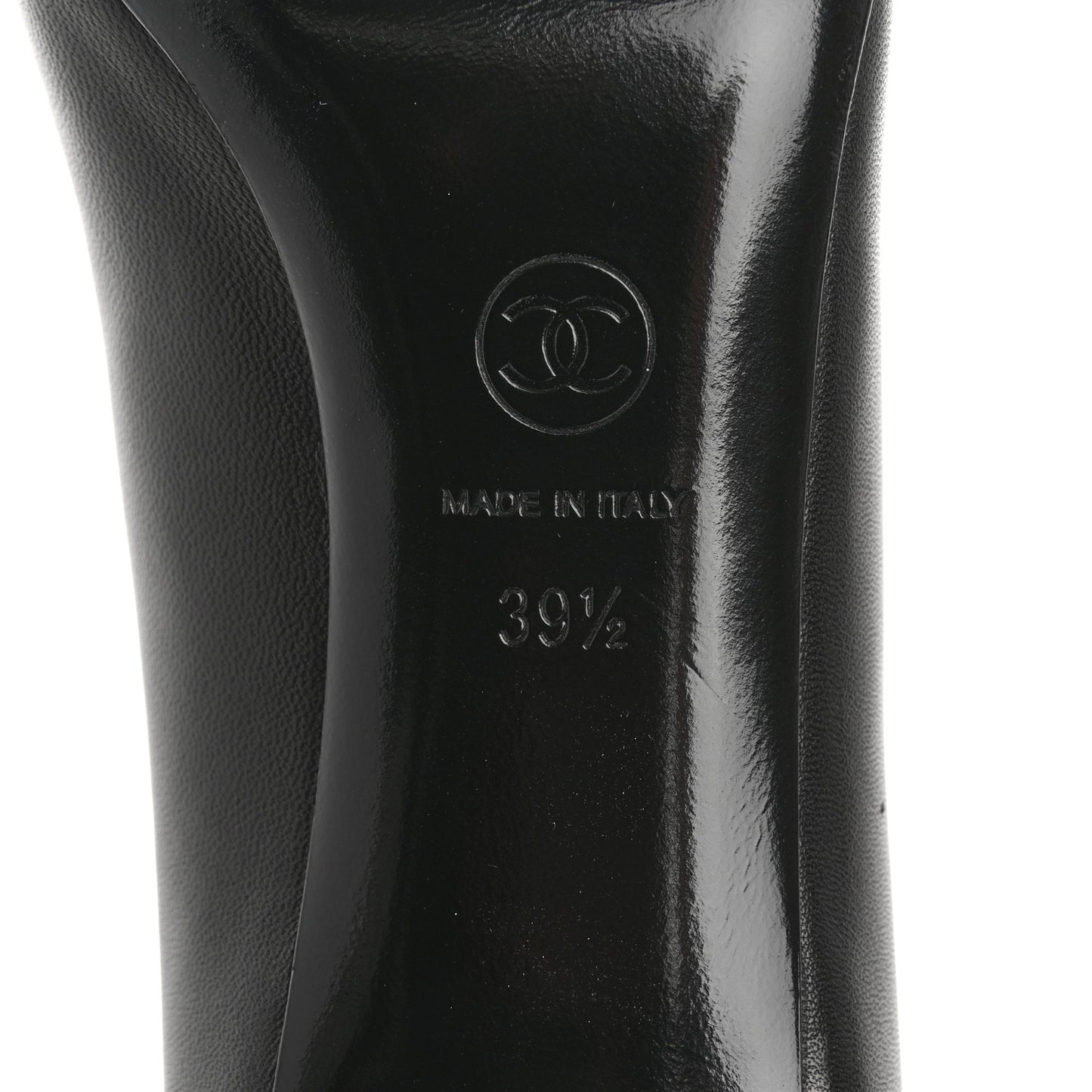 Lambskin CC Pumps 39.5 Black