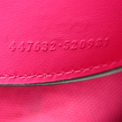 Gucci Calfskin Matelasse Monochrome Small GG Marmont Chain Shoulder Bag Classic Fuxia 7 of 13