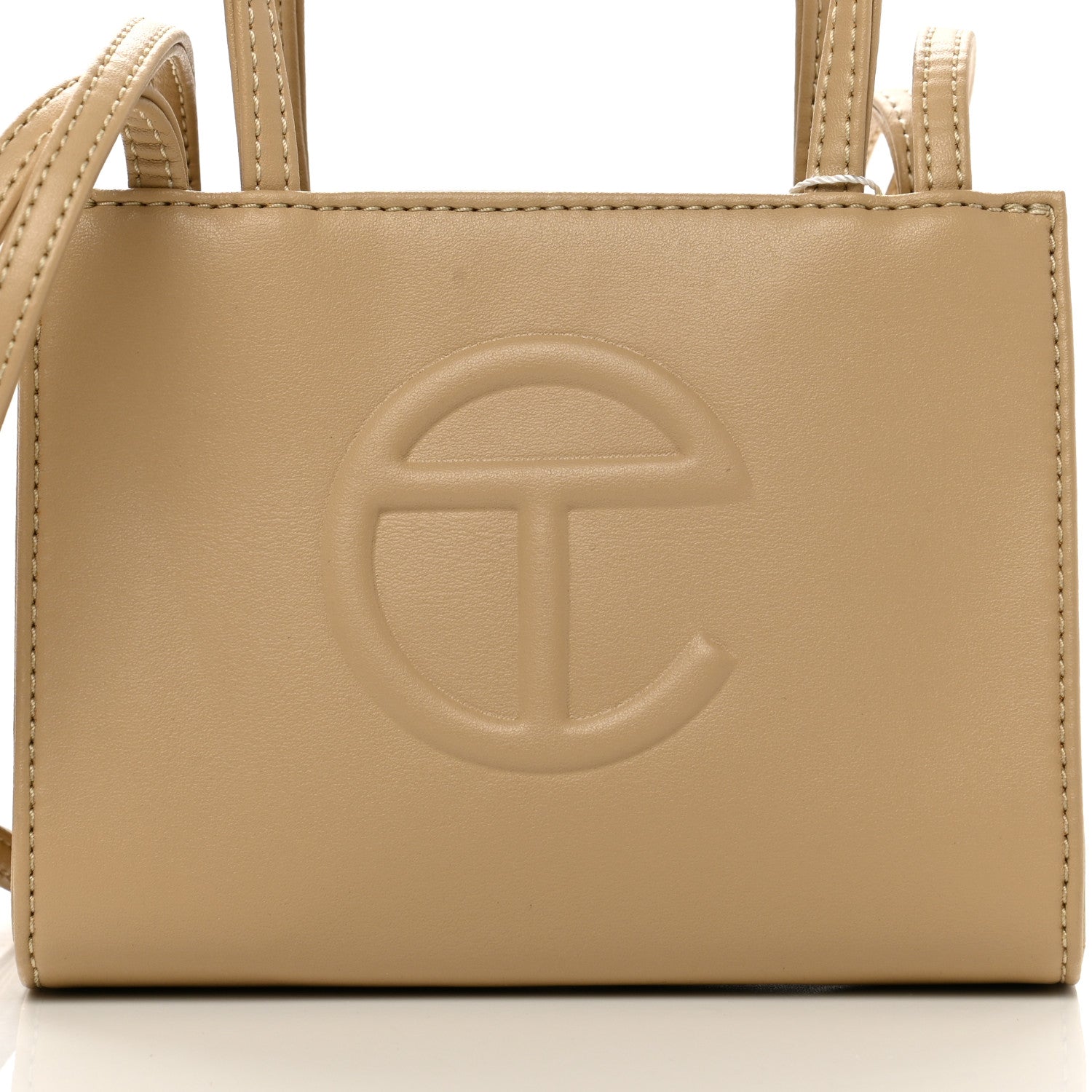 Telfar Vegan Leather Small Shopping Bag Cream 8 of 10