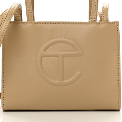 Telfar Vegan Leather Small Shopping Bag Cream 8 of 10