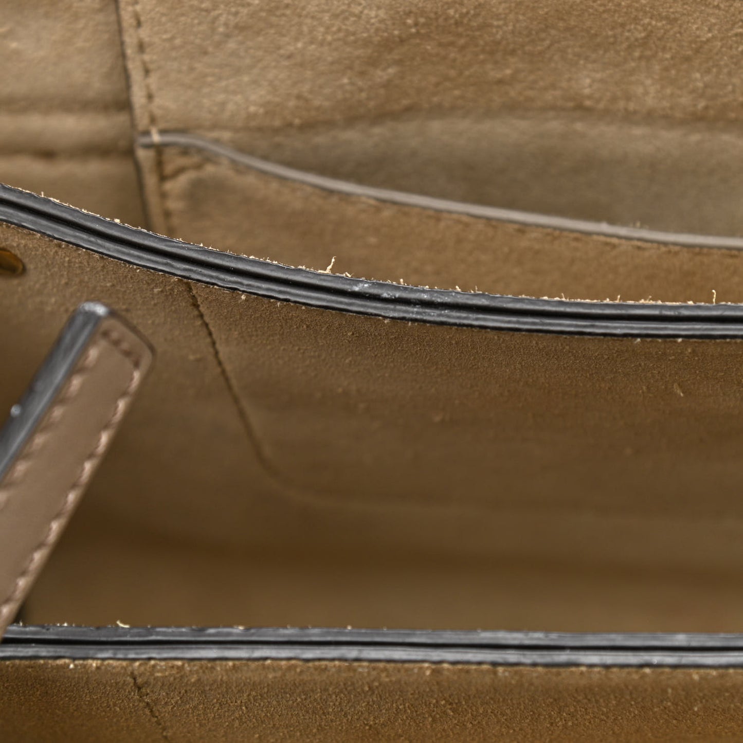 Suede Calfskin Small Faye Shoulder Bag Motty Grey