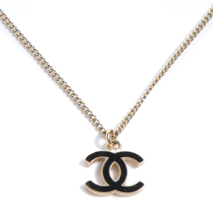 Chanel Enamel CC Necklace Black 1 of 6
