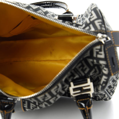Fendi Zucchino Patent Small Forever Boston Black Panna 5 of 10