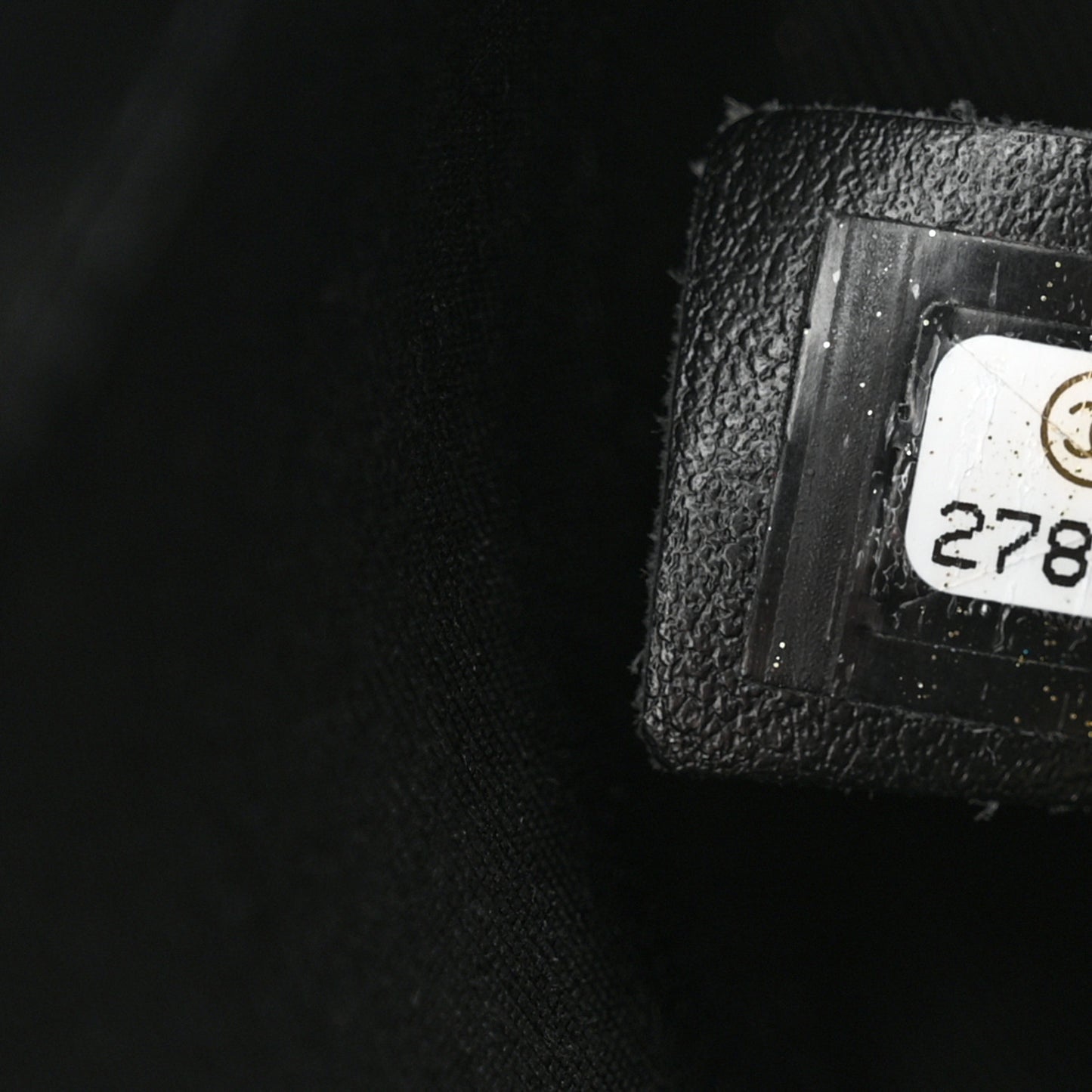 Calfskin Stitched Medium Covered CC Flap Bag Black