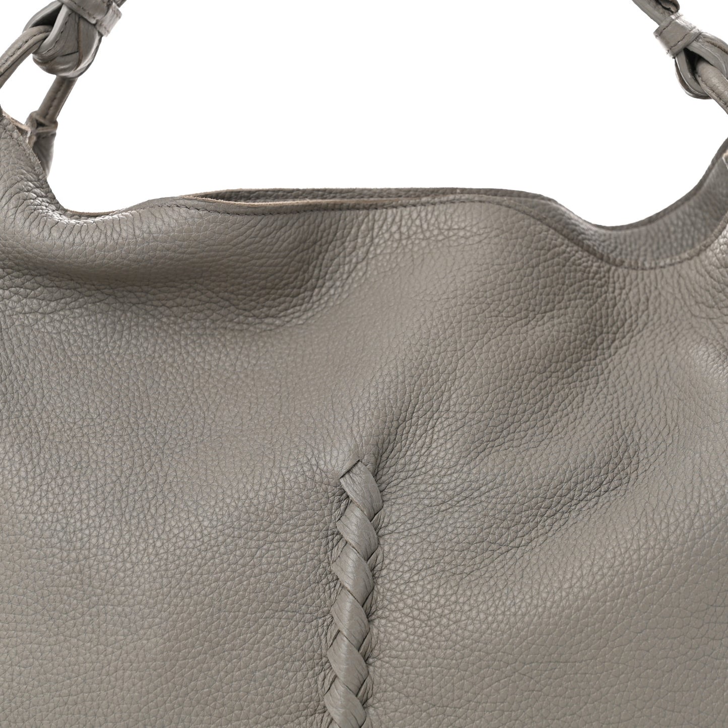 Cervo Lavato Deerskin Hobo Light Grey