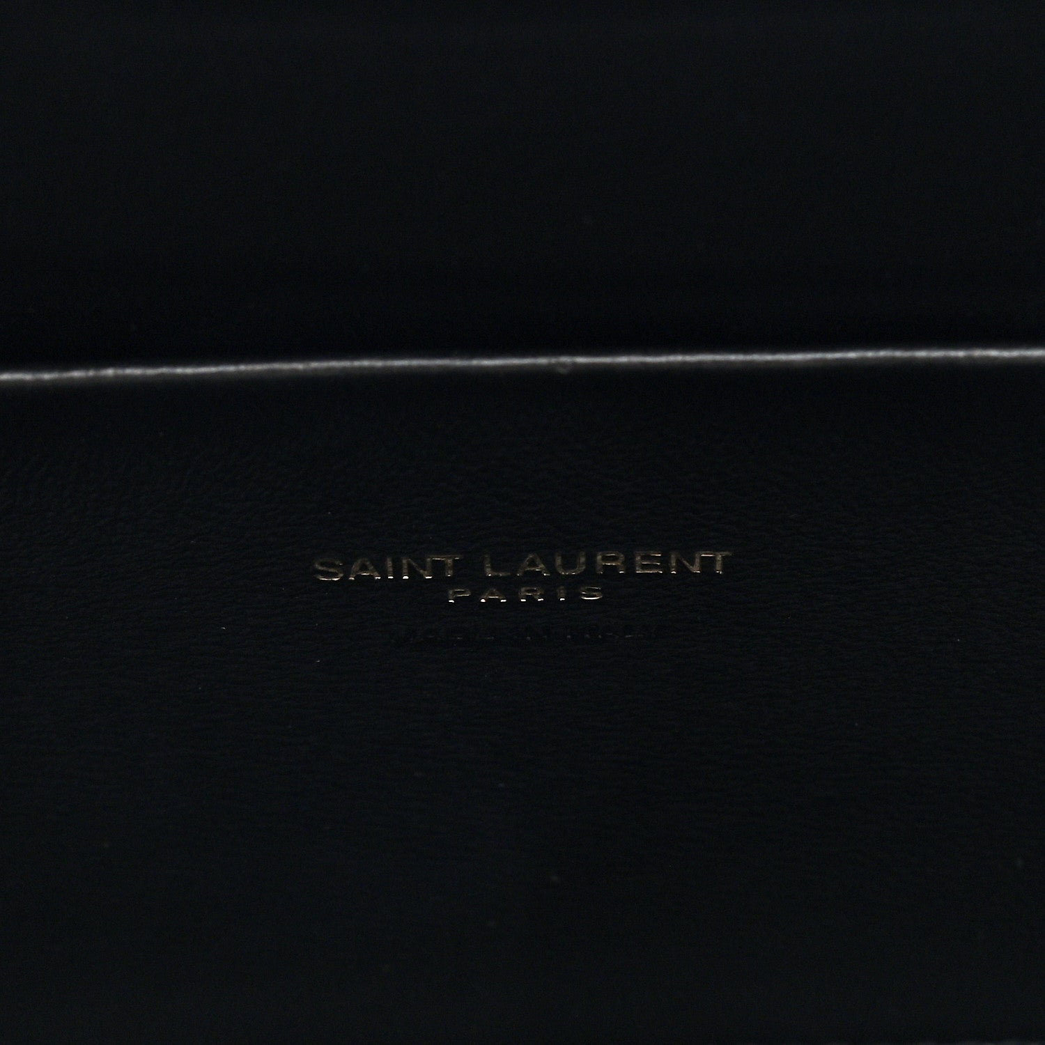 Saint Laurent Nappa Patent Calfskin Two-Toned Gaia Shoulder Bag Sea Salt Black 6 of 9