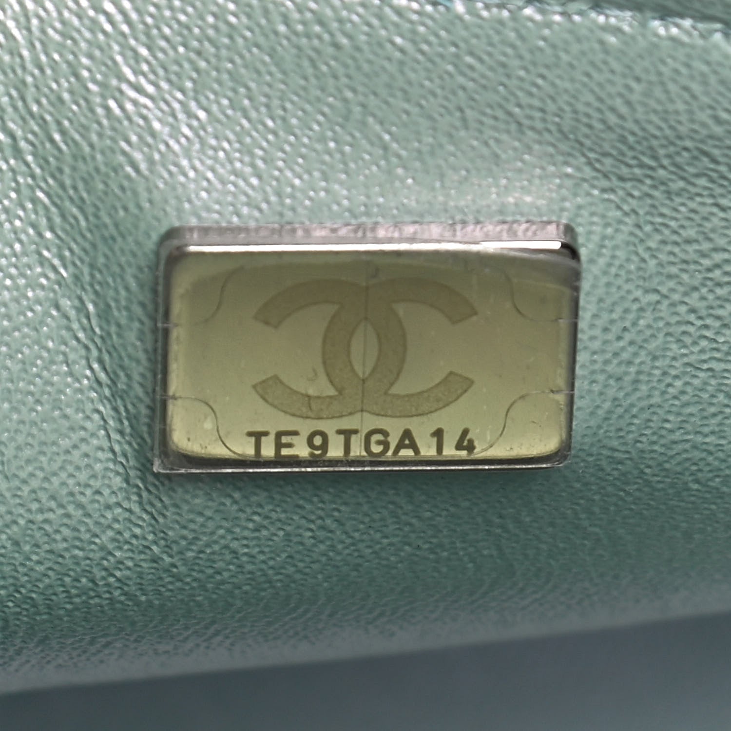 Chanel Iridescent Lambskin Quilted Mini Square Flap Light Blue 7 of 10