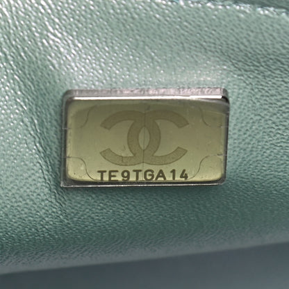 Chanel Iridescent Lambskin Quilted Mini Square Flap Light Blue 7 of 10