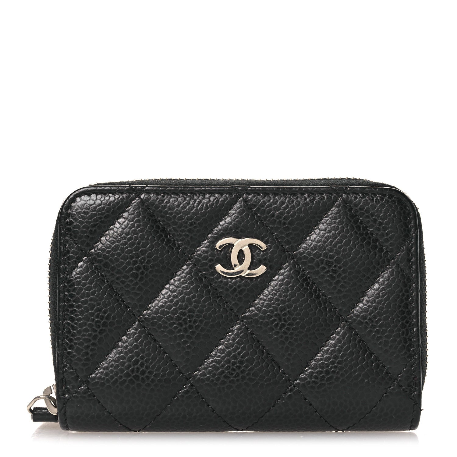 Chanel Caviar Quilted Zip Coin Purse Black 1 of 9