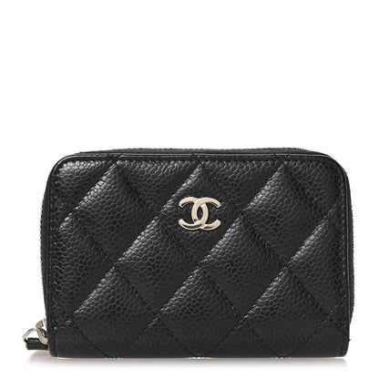 Chanel Caviar Quilted Zip Coin Purse Black 1 of 9
