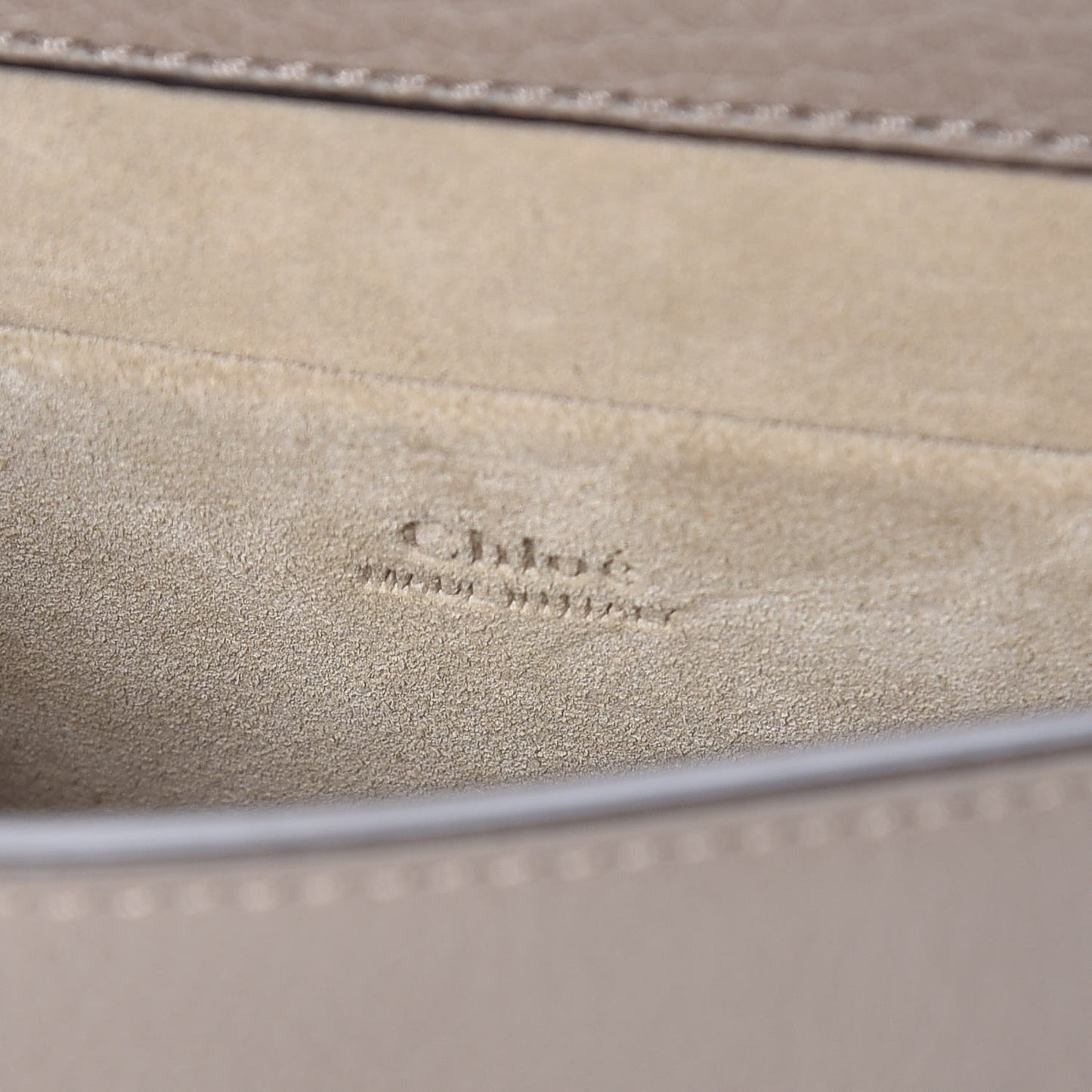Calfskin Suede Small Nile Bracelet Bag Motty Grey