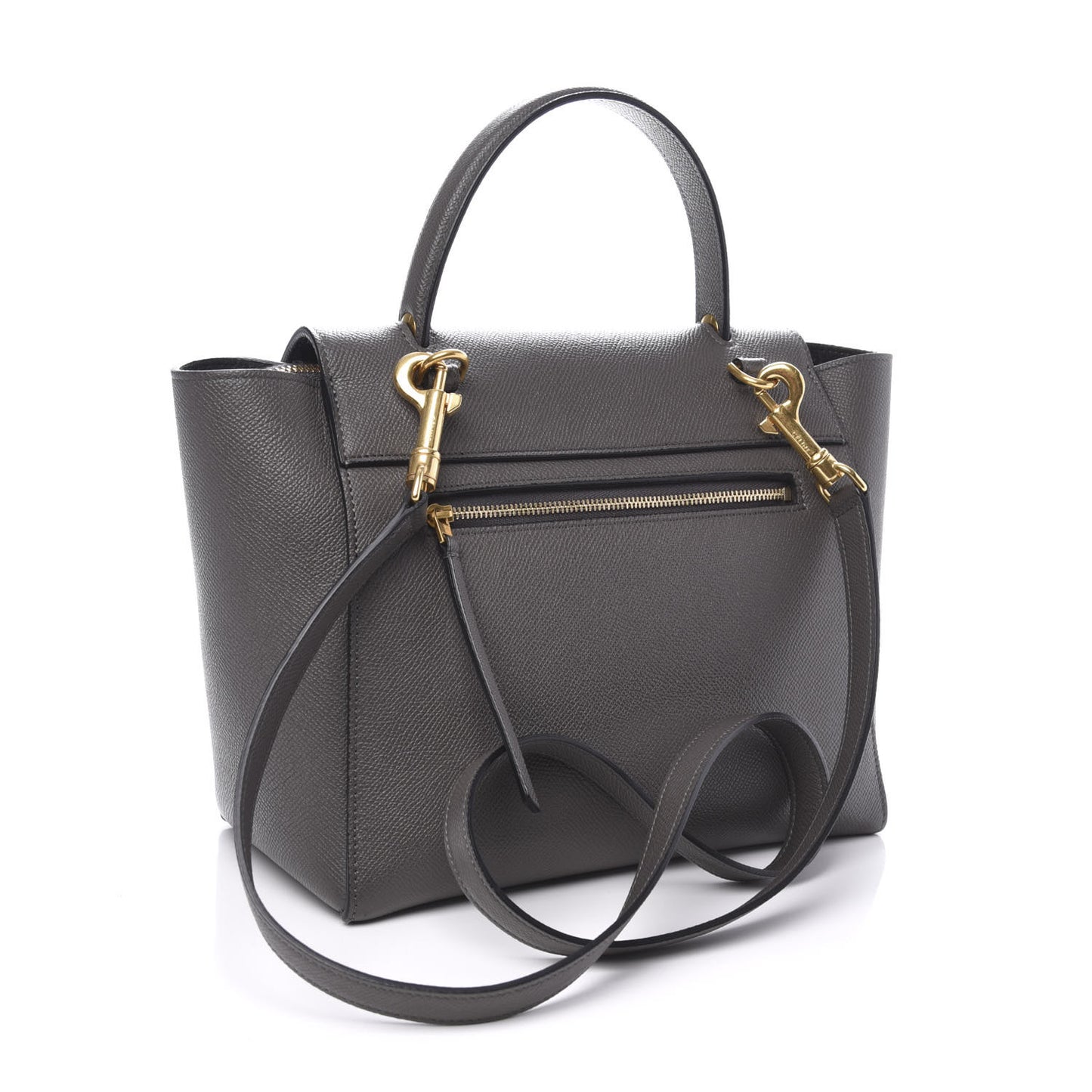 Grained Calfskin Micro Belt Bag Grey