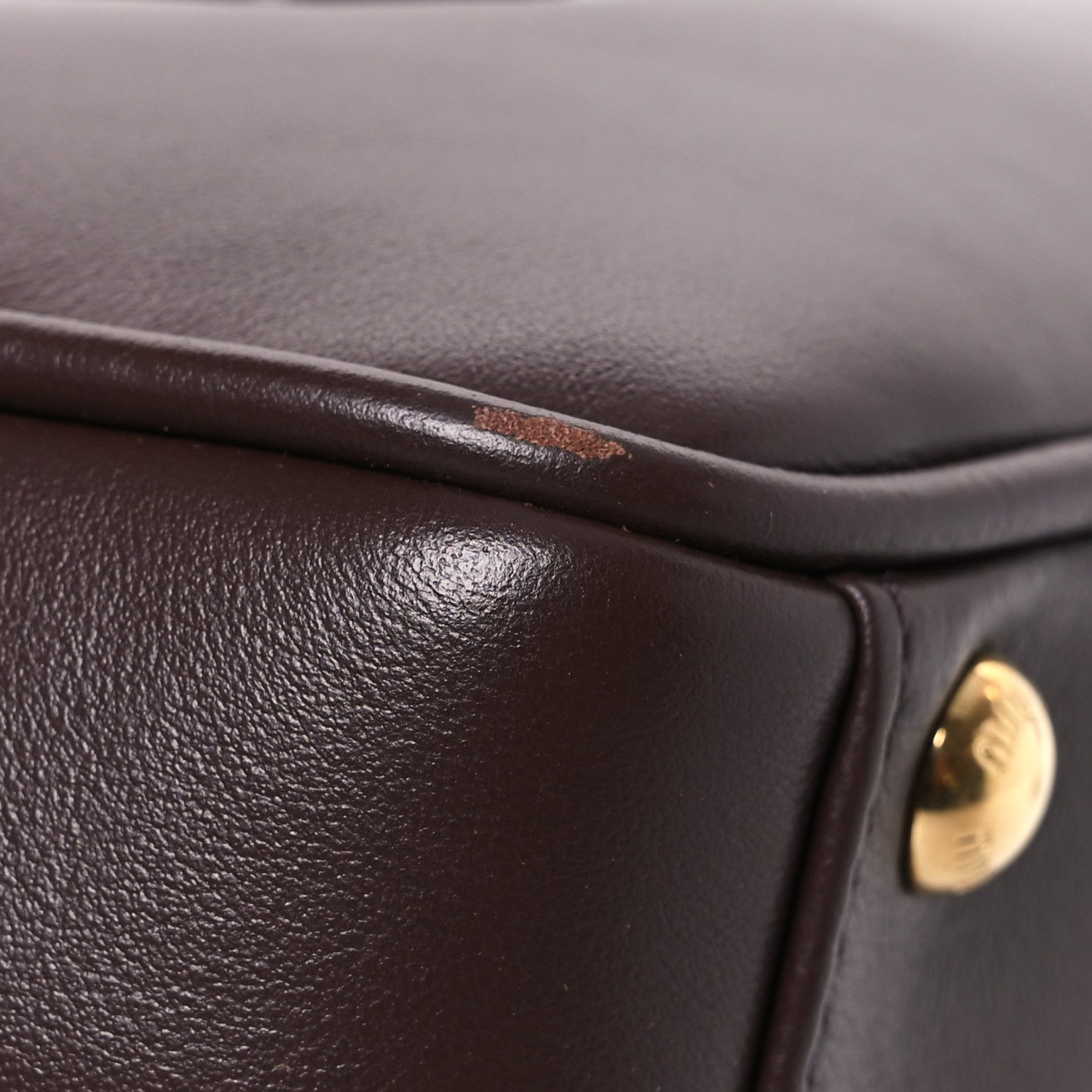 Miu Miu Calfskin Regular Arcadie Top Handle Bag Radica 11 of 12