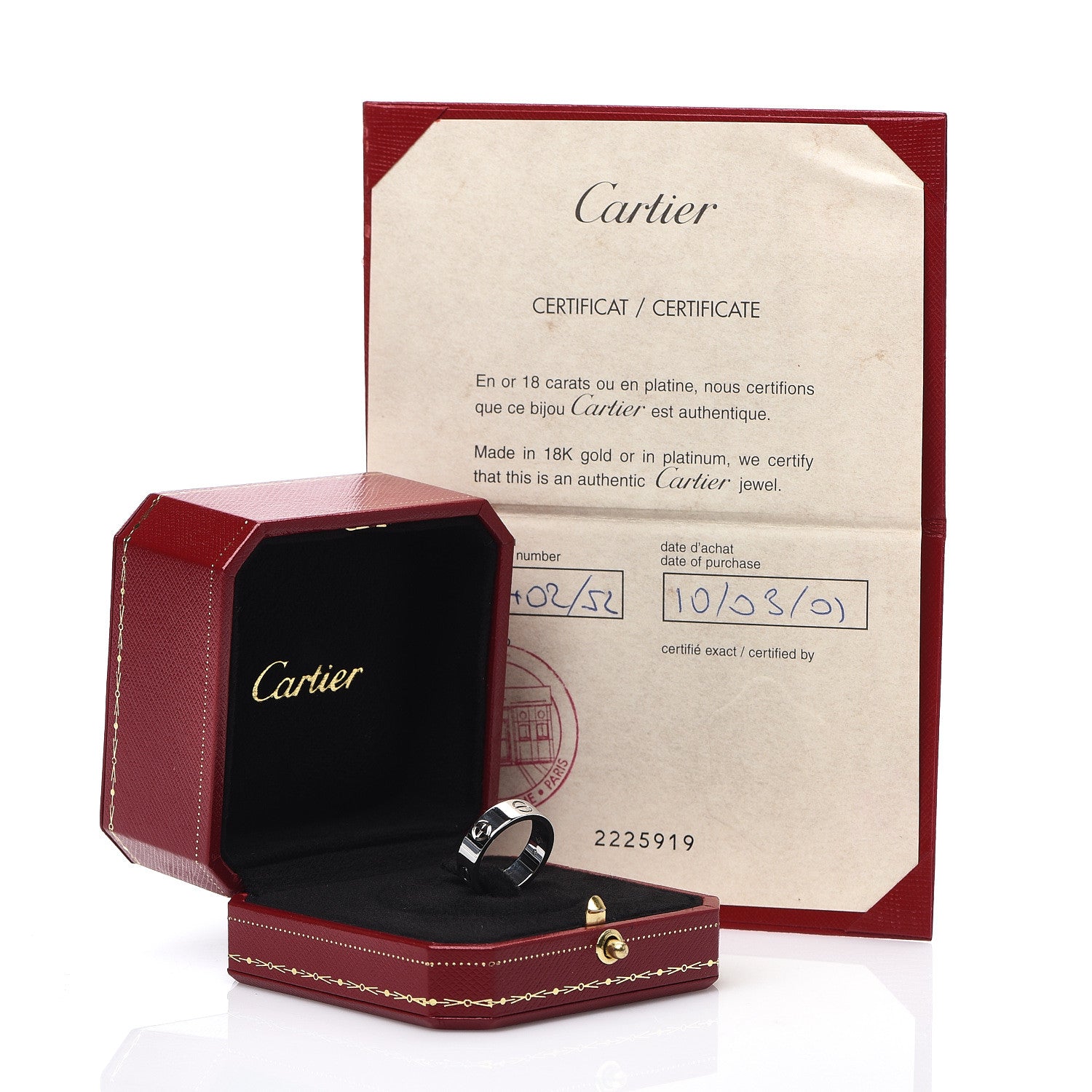 Cartier 18K White Gold 5.5mm LOVE Ring 52 6 4 of 4
