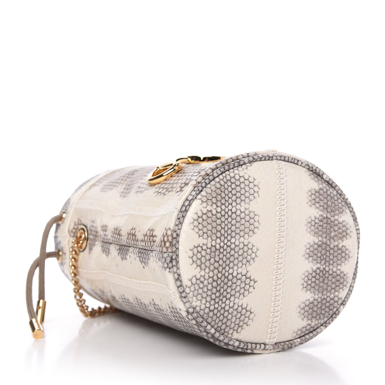 Gucci Snakeskin Mini Zumi Bucket Bag Grey 4 of 10