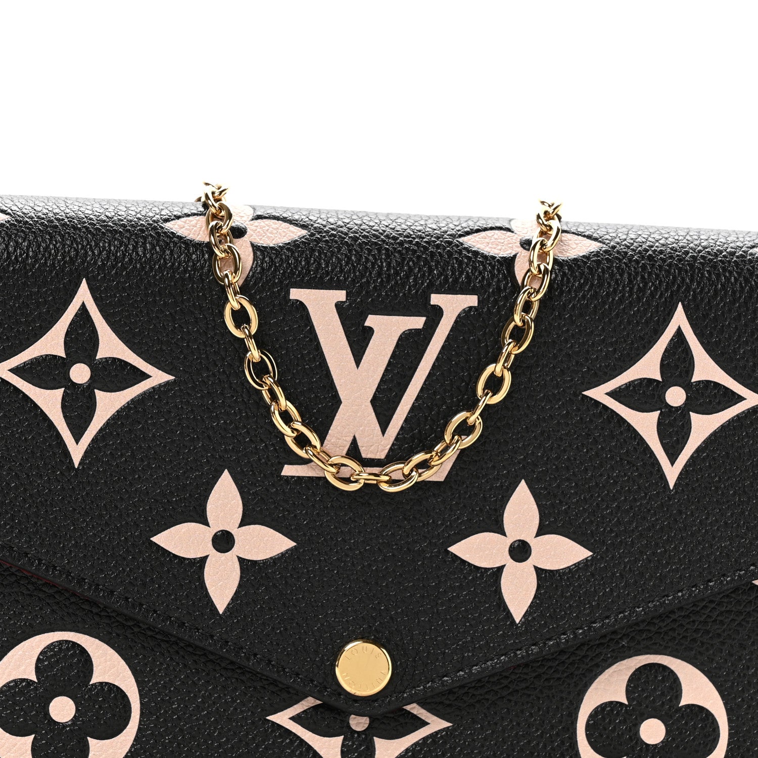 Louis Vuitton Empreinte Monogram Giant Felicie Pochette Black Beige 8 of 12