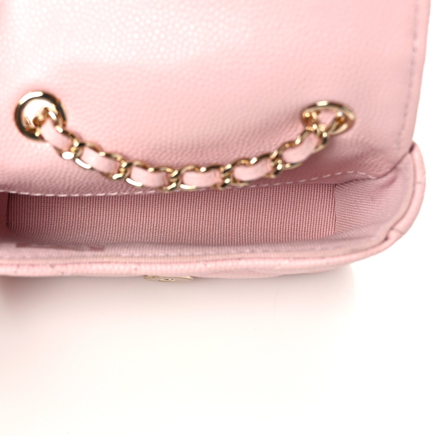 Chanel Caviar Quilted Flap Chain Waist Bag Pink 5 of 11