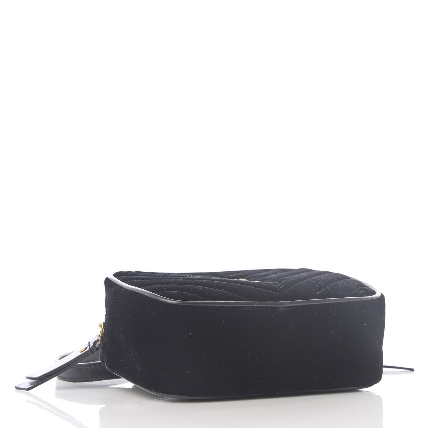 Velour Matelasse Monogram Lou Belt Bag Black