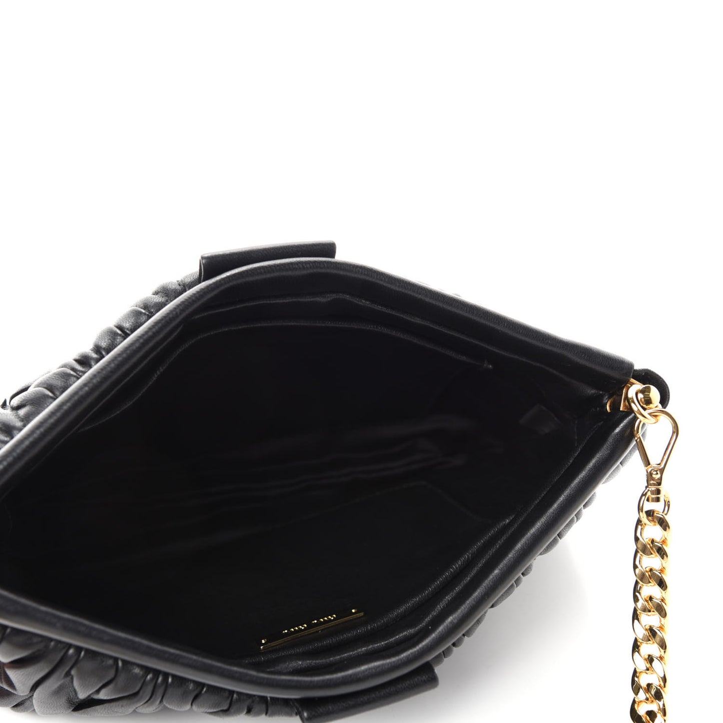 Nappa Matelasse Crossbody Clutch Black