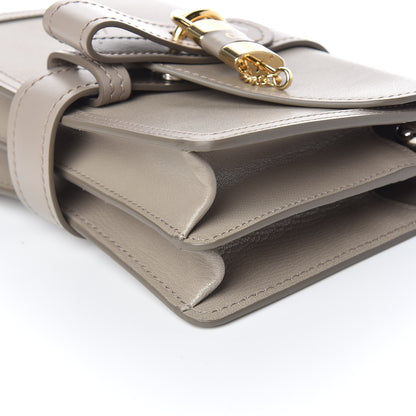 Chloe Shiny Goatskin Calfskin Aby Chain Shoulder Bag Motty Grey 6 of 9