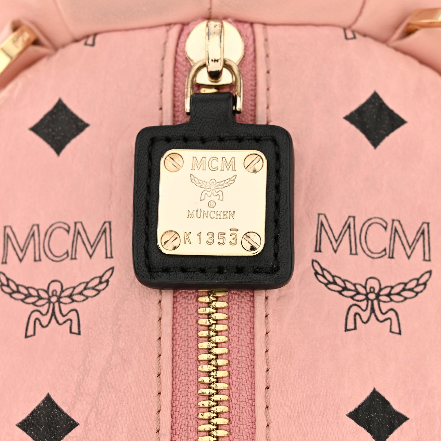 MCM Calfskin Visetos Rabbit Zoo Doll Backpack Soft Pink 6 of 9