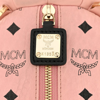 MCM Calfskin Visetos Rabbit Zoo Doll Backpack Soft Pink 6 of 9