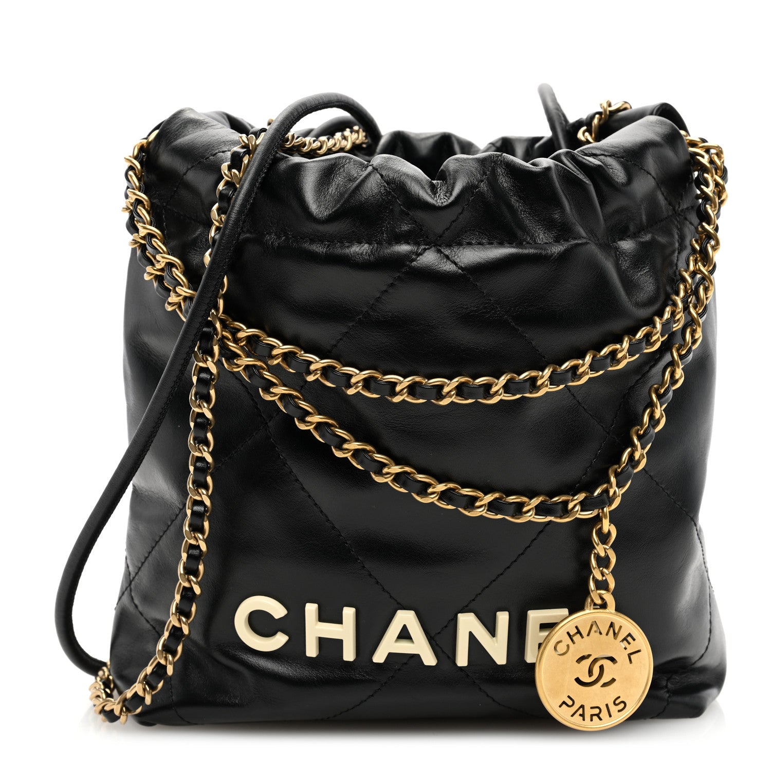 Chanel Calfskin Quilted Mini Chanel 22 Black 1 of 10