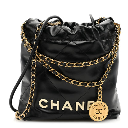 Chanel Calfskin Quilted Mini Chanel 22 Black 1 of 10