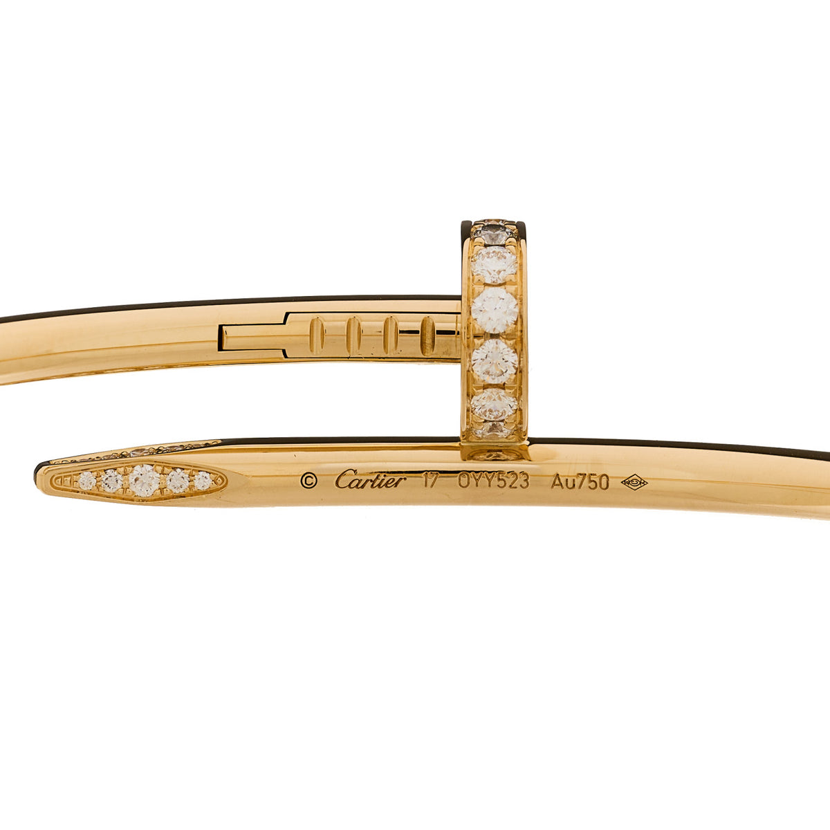 18K Yellow Gold Diamond Juste Un Clou Bracelet 17