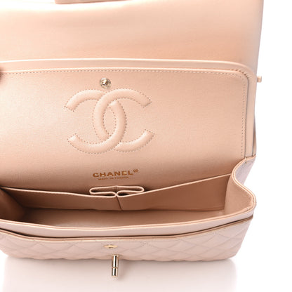 Chanel Iridescent Calfskin Quilted Medium Double Flap Beige 6 of 12