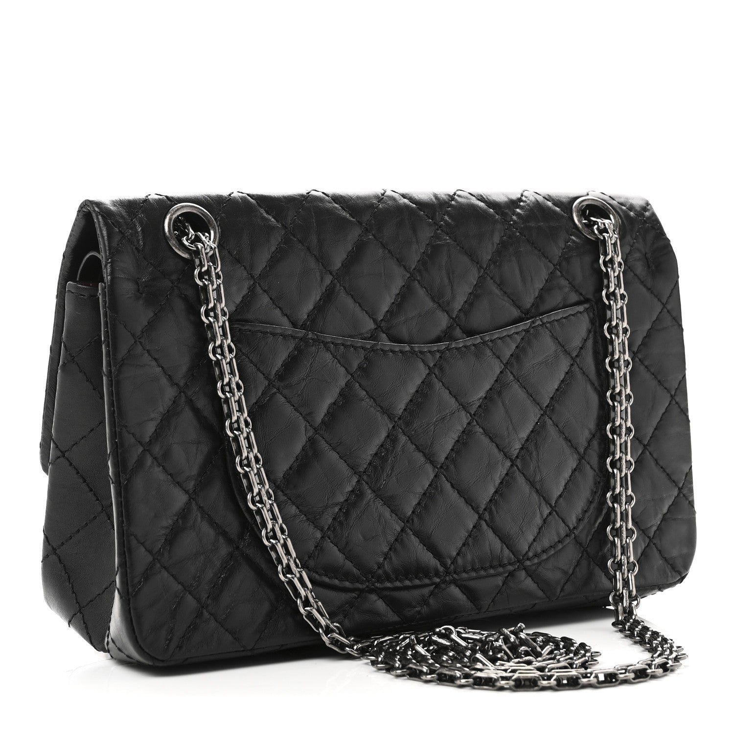 Chanel Aged Calfskin Quilted 2.55 Reissue 225 Flap Black 3 of 10