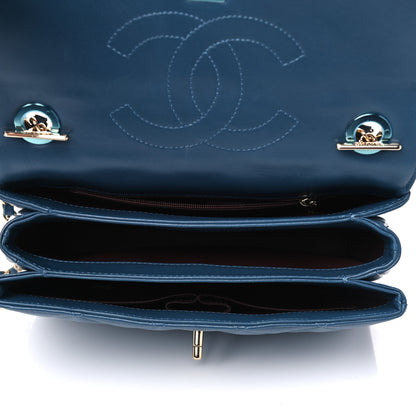 Chanel Lambskin Quilted Small Trendy CC Flap Dual Handle Bag Blue 4 of 10