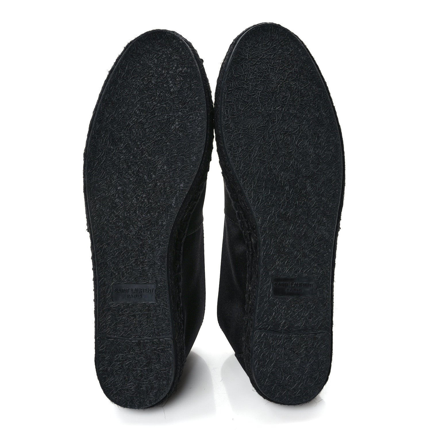Saint Laurent Crepe Satin Elba Espadrilles 38.5 Black 6 of 9