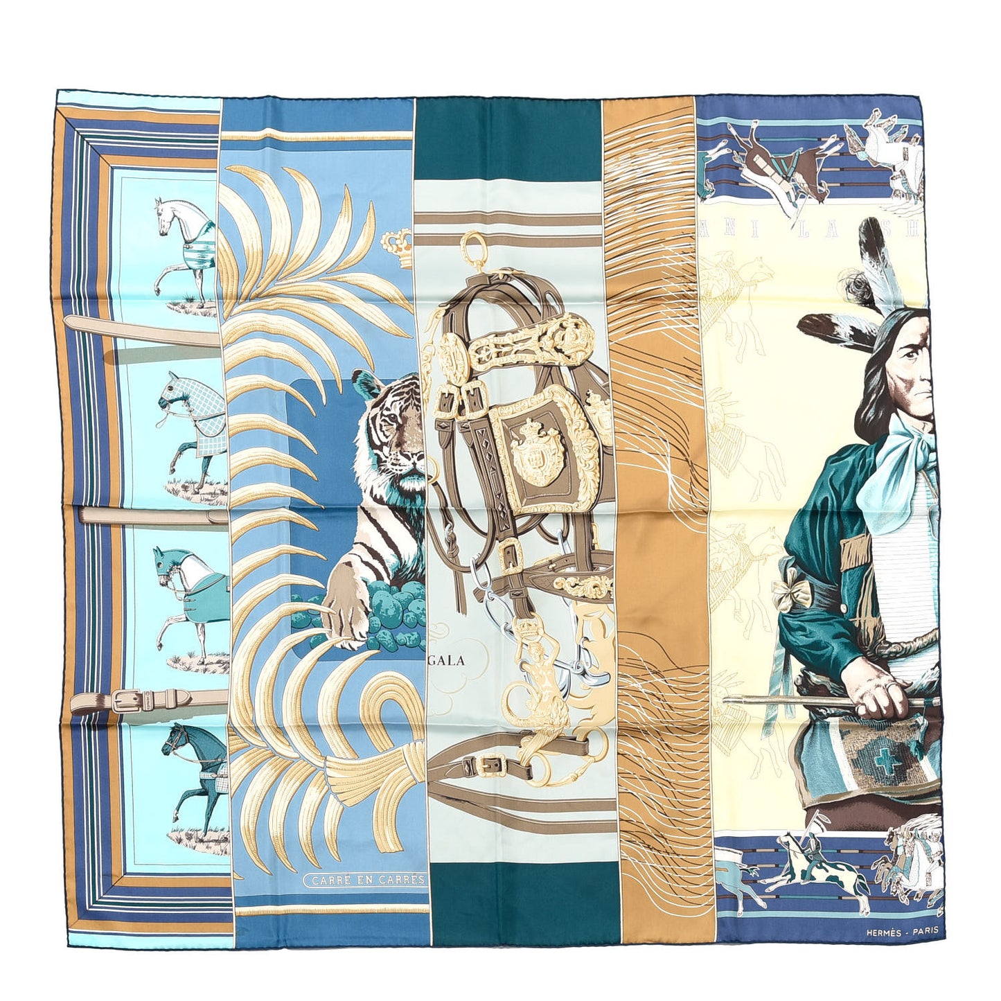 Silk Carre En Carres Scarf 90